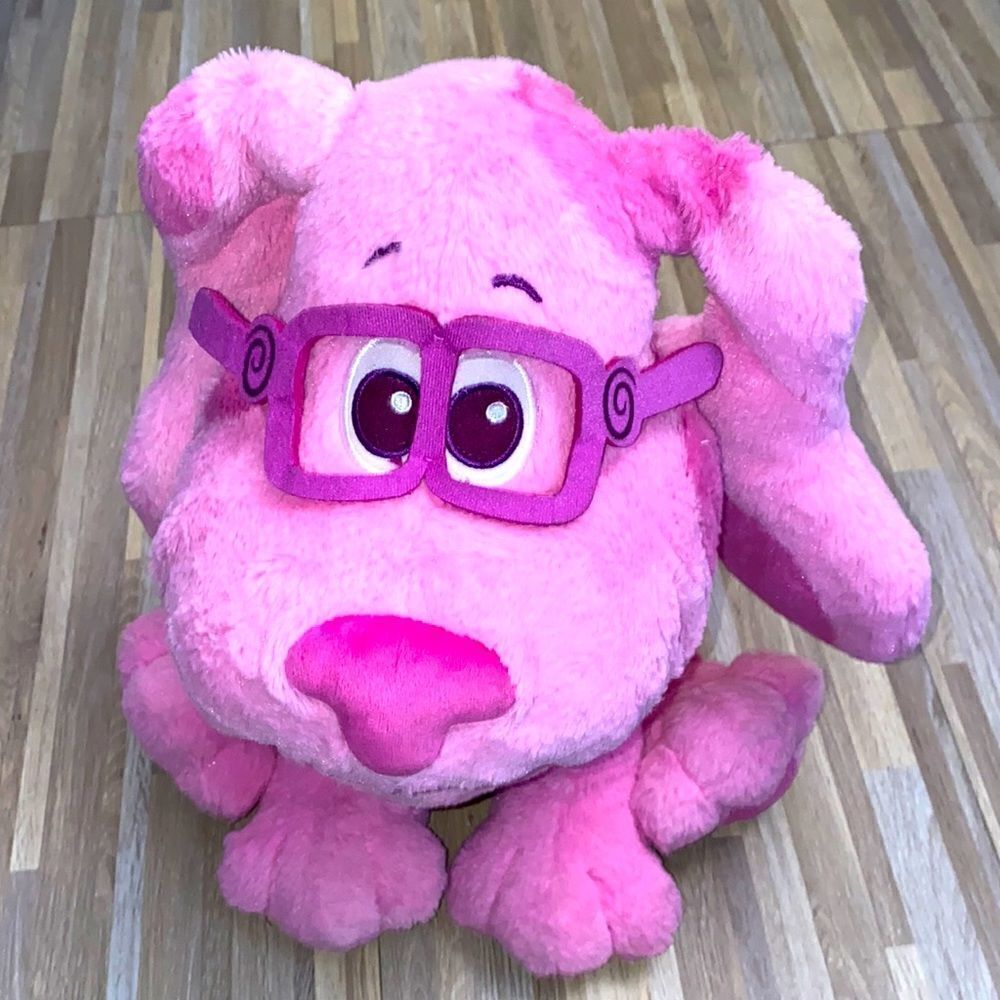 Blues clues jumbo size magenta pink dog puppy plush stuffed animal Nickelodeon